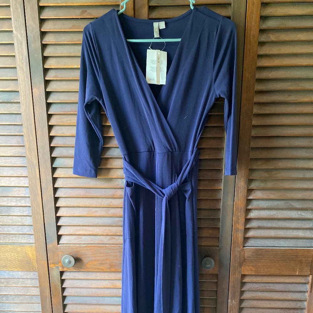 Navy Blue ASOS Wrap Dress